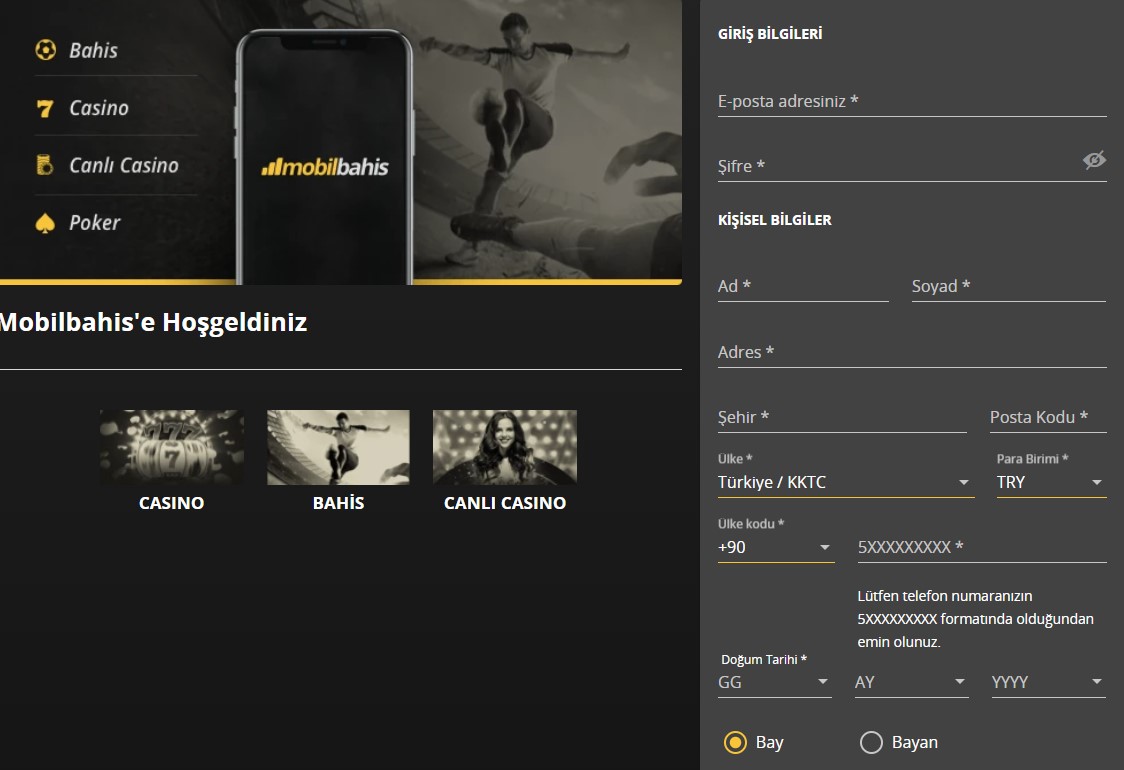 Mobilbahis Kayıt Ol Sayfası